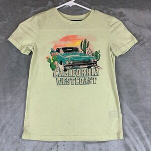 5th & Ryder T-Shirt Boys S Yellow Graphic California West Coast Car Dessert
